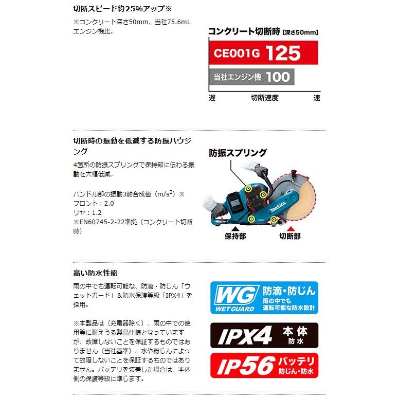 マキタ[makita] 80Vmax 355mm充電式パワーカッタ CE001GZ（本体