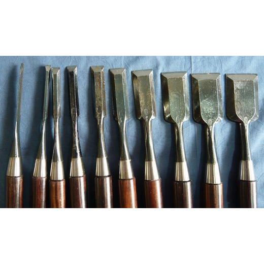 組鑿 是秀 面取 追入 黒檀柄 十本組 : ToolMate別館 Yahoo!店 - 通販