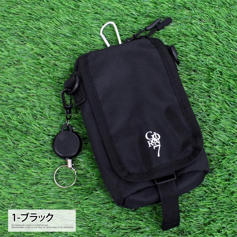 ゴルフ マルチポーチ ボールケース スマホ収納可能 メンズ 距離