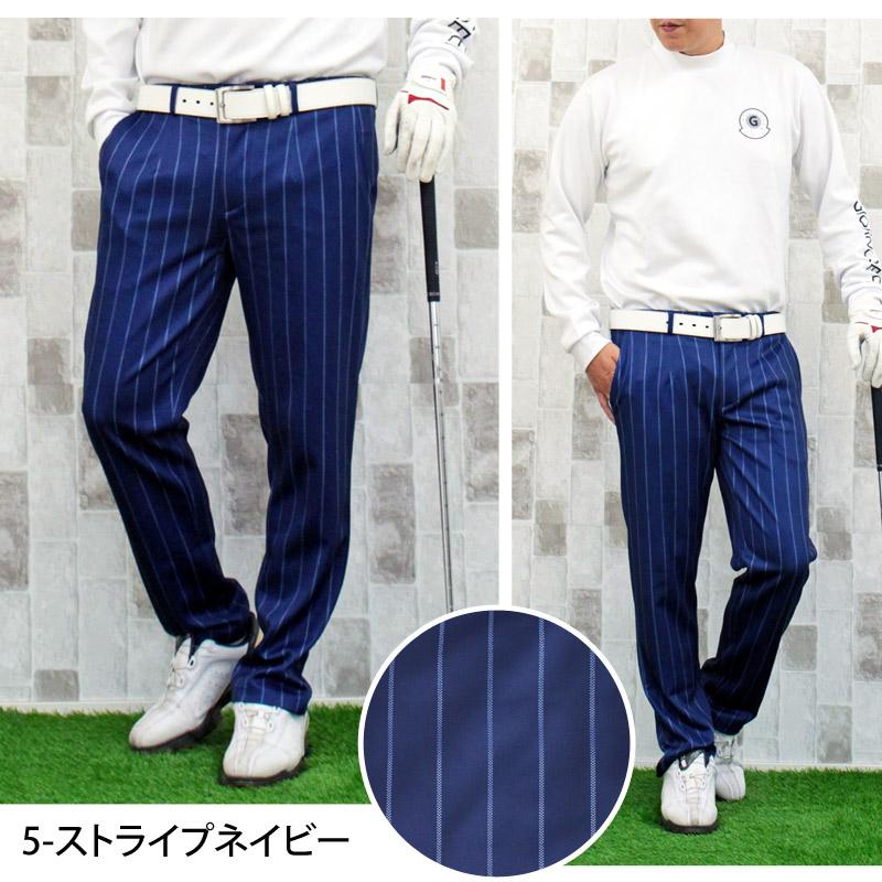 ゴルフパンツ メンズ ゴルフウェア 総柄 ストレッチ イージーパンツ