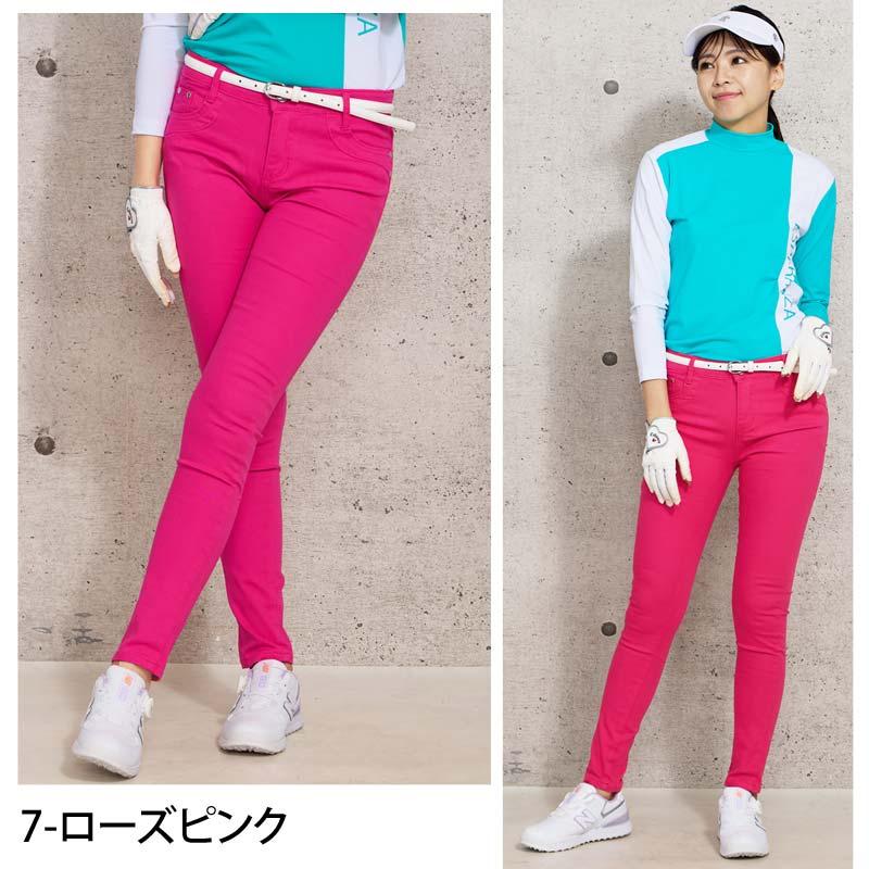 ゴルフパンツ レディース ゴルフウェア ストレッチ 無地 おしゃれ