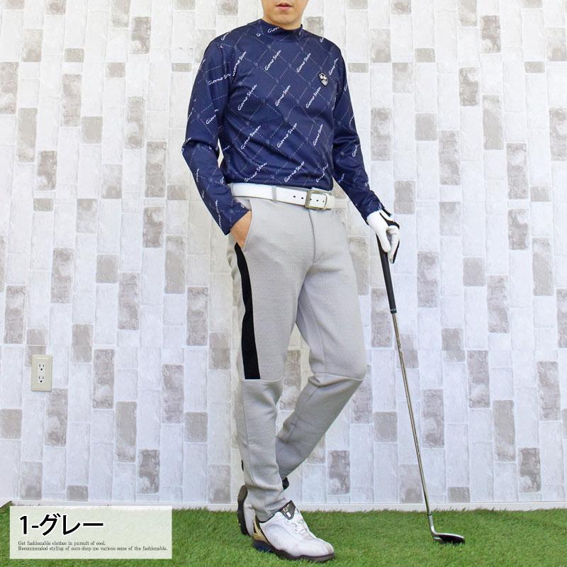 ゴルフパンツ メンズ ゴルフウェア スポンジエンボス 伸縮 ストレッチ