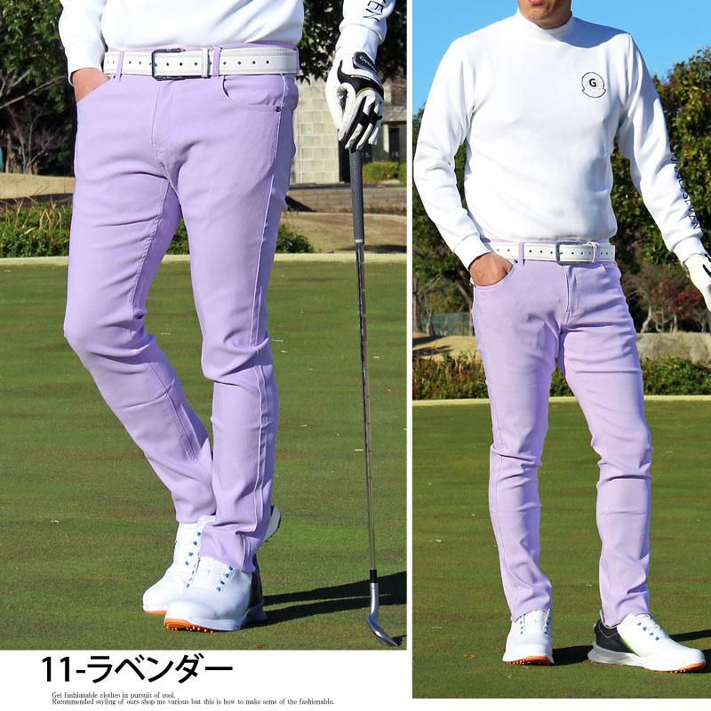 ゴルフパンツ メンズ 超伸縮 360度 ストレッチ ウエストゴム ゴルフ