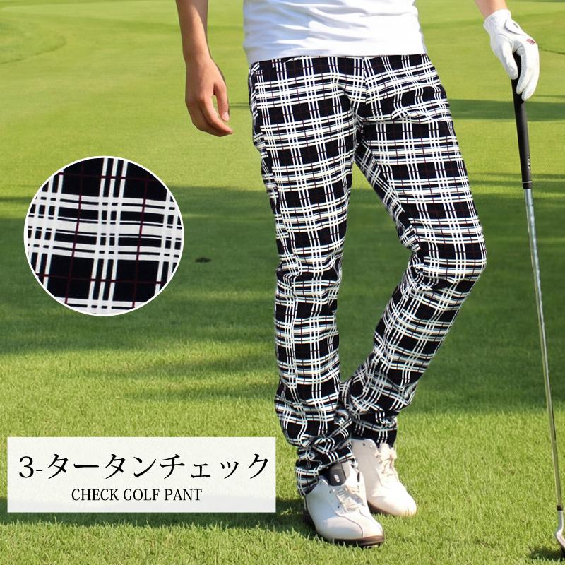 BELLMORE チェック柄 ゴルフパンツ 30 ゴルフパンツ メンズ ゴルフウェア チェック柄パンツ