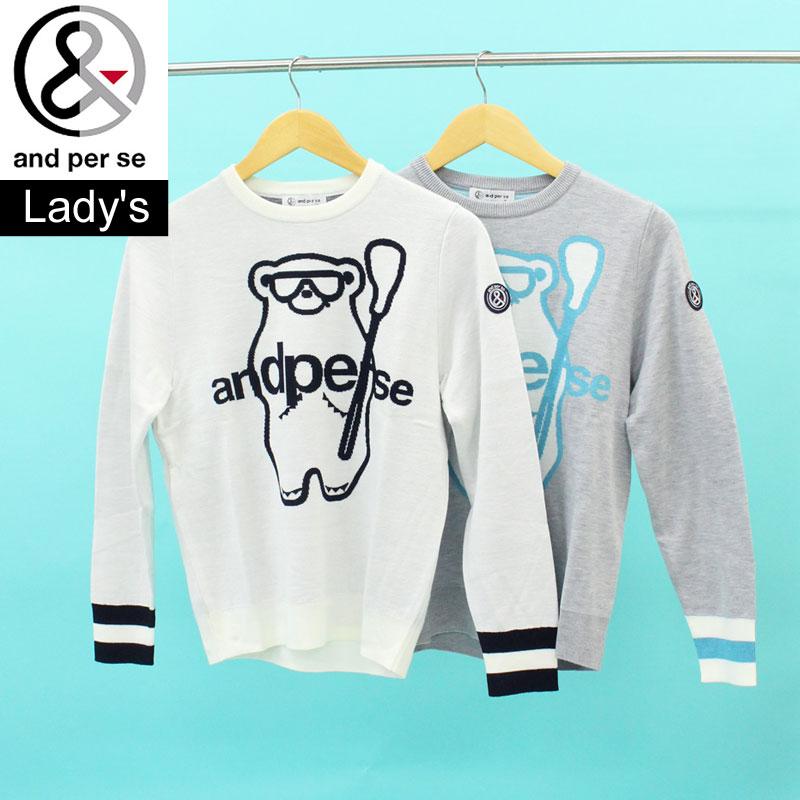 and per se（アンパスィ） ゴルフウェア レディース ニットセーター