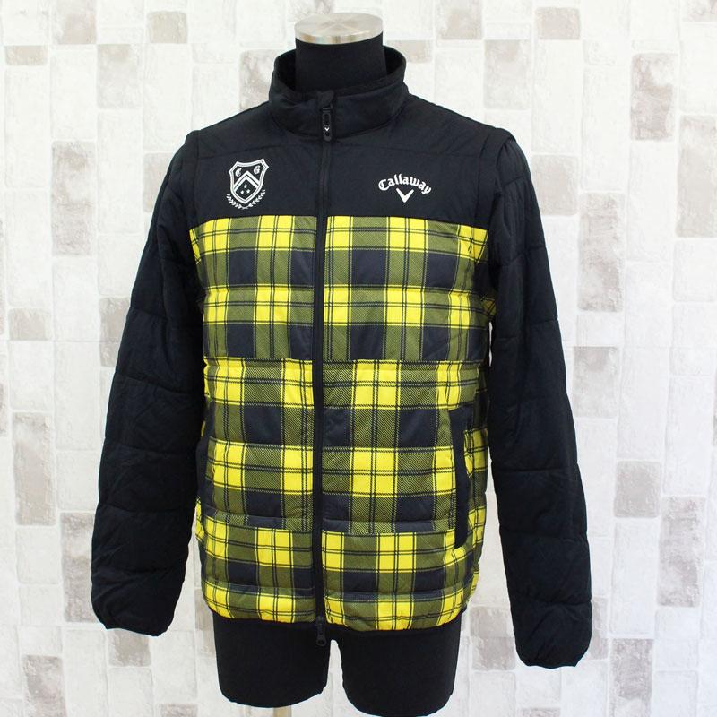 新品 Callaway 2way ジャケット メンズ Callaway キャロウェイ 2WAYダウンジャケット ライトブルー