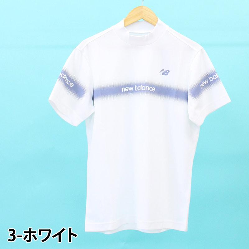 【new balance golf】 モックネックシャツ サイズ6 青 ハーフスリーブ モックネック プルオーバー (MENS) | new