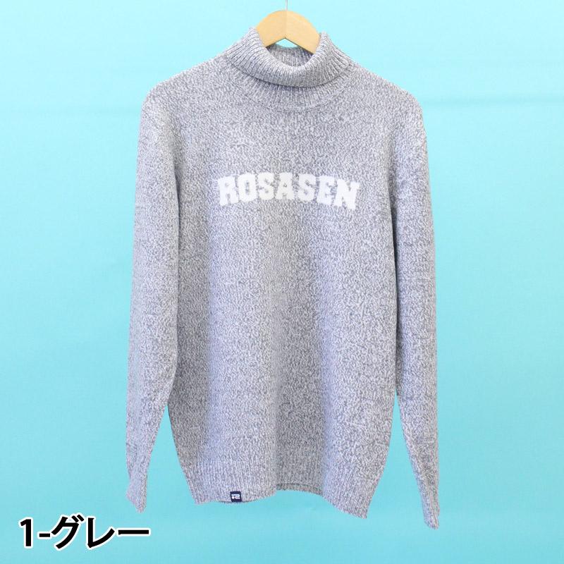 新品　ロサーセン　ニット　セーター　タートルネック　グレー　Lサイズ Rosasen（ロサーセン） ゴルフウェア メンズ ニットセータートップス