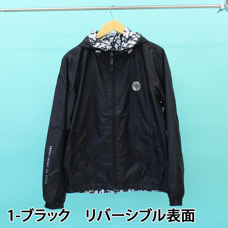 SY32 BY SWEET YEARS ゴルフメンズジャケットLブラック SY32 by SWEET YEARS ゴルフウェア メンズ ジャケット ブルゾン