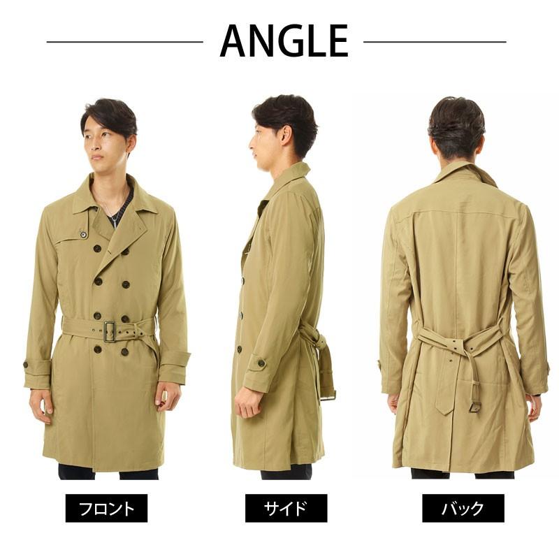 トレンチコート メンズ 撥水加工 ロングコート ダブル カジュアル ビジネス スプリングコート コート 春新作 春服 Jkt 107 Inase Casualinase カジュアルイナセ 通販 Yahoo ショッピング