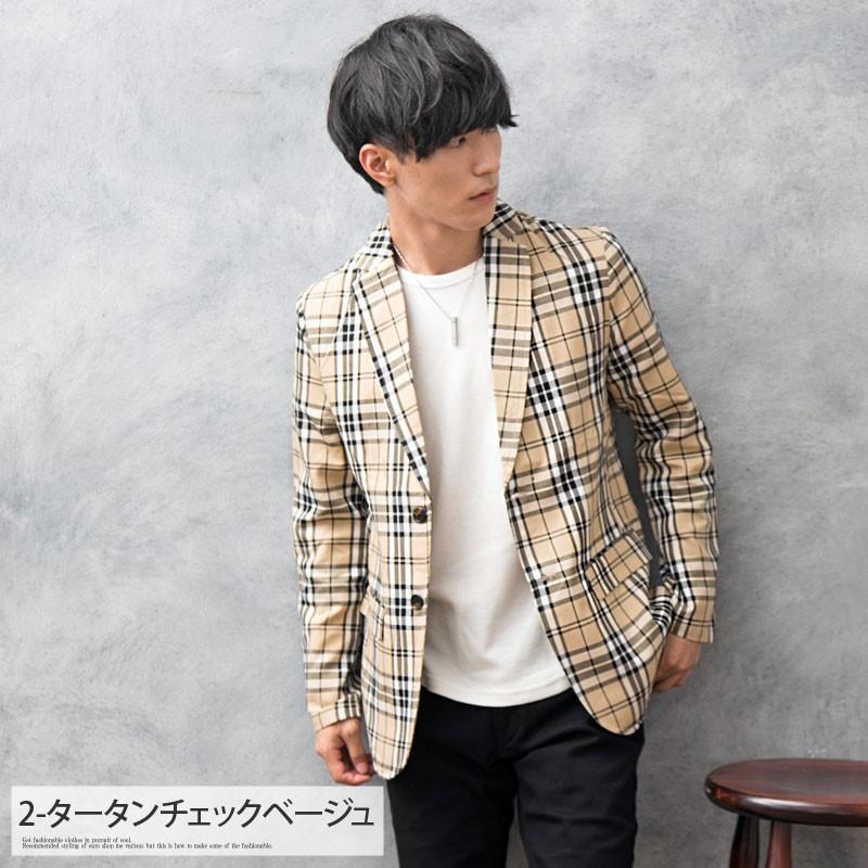 テーラードジャケット メンズ ジャケット タータンチェック