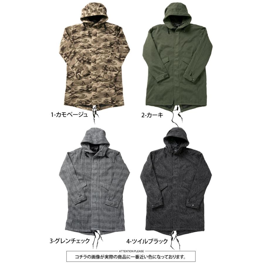 メンズモッズコート カルゼ ニットフリース ミリタリージャケット