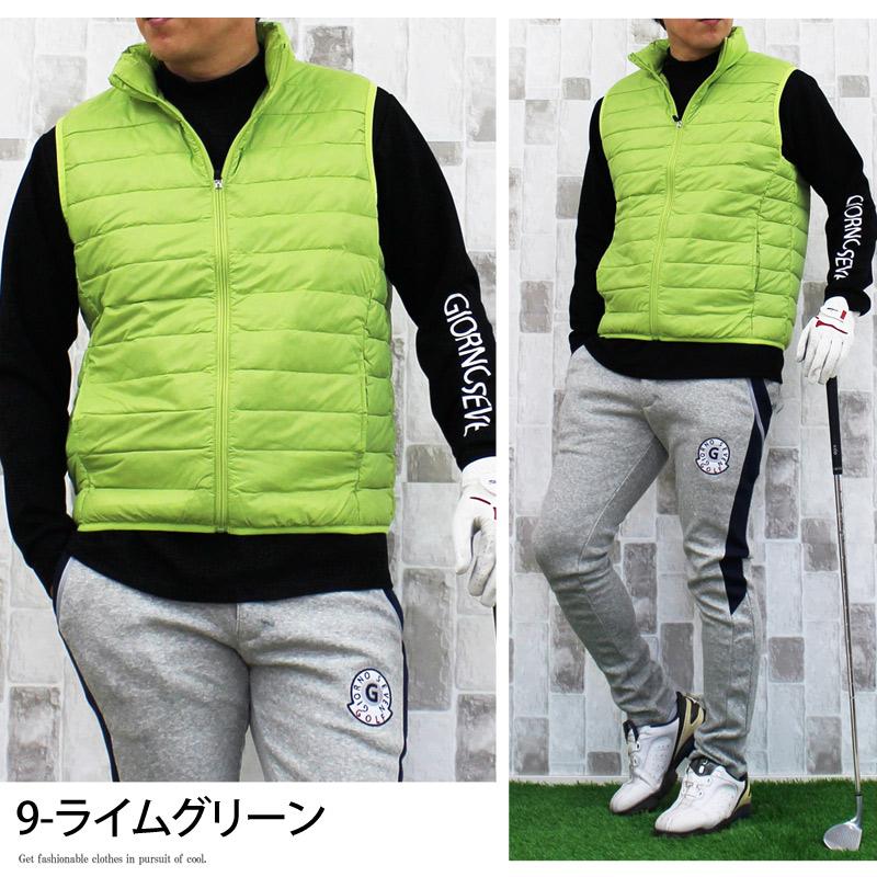 ゴルフ ダウンベスト メンズ ジャケット ゴルフウェア ナイロン 蓄熱