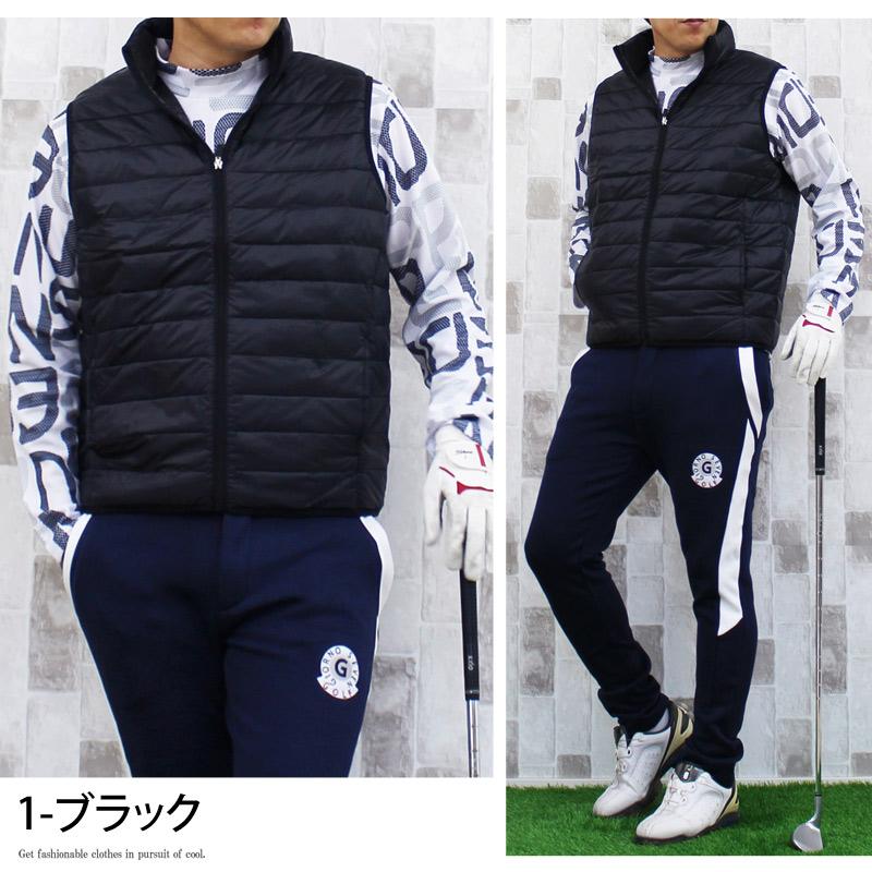 ゴルフ ダウンベスト メンズ ジャケット ゴルフウェア ナイロン 蓄熱