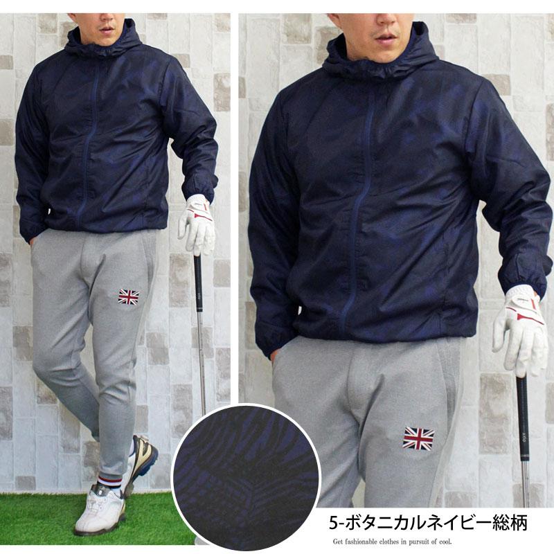 ゴルフジャケット メンズ ゴルフウェア 裏起毛フリース 撥水加工