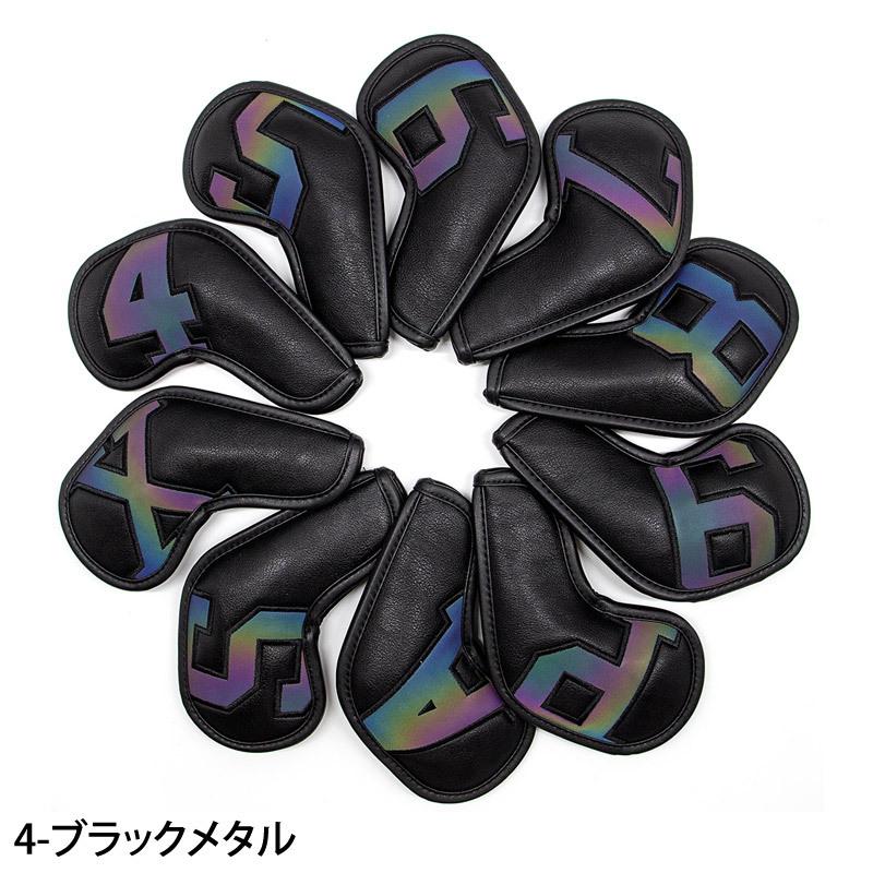 新品☆ヘッドカバー&amp;アイアンカバー Andux ゴルフクラブヘッドカバーアイアン用 メッシュ ダブル番号