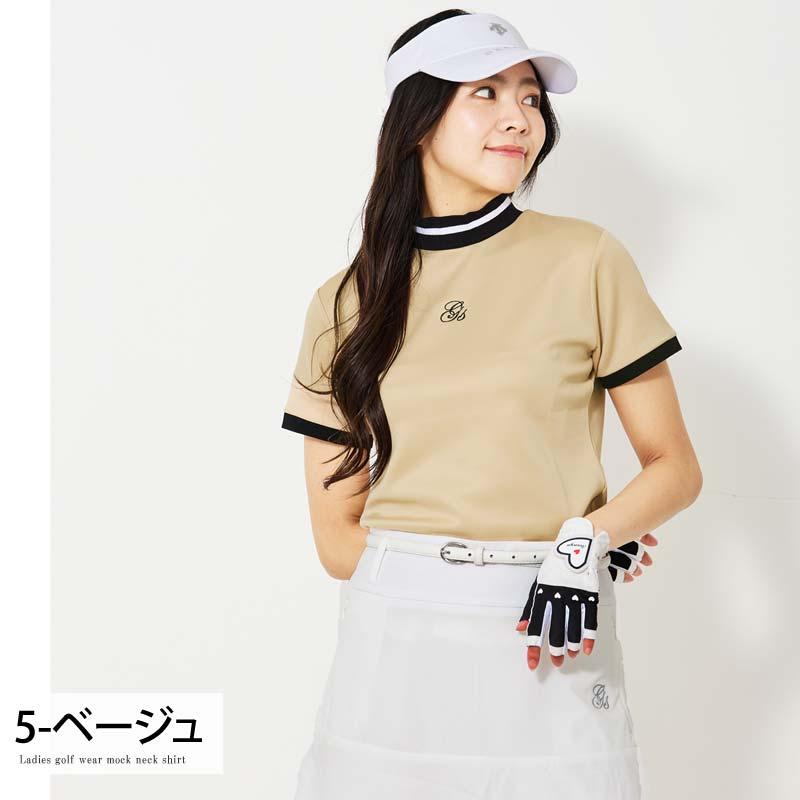 ゴルフウェア レディース モックネック gs GOLF ポロシャツ ハイネック