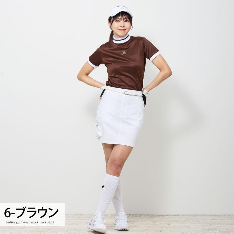 ゴルフウェア レディース モックネック gs GOLF ポロシャツ ハイネック