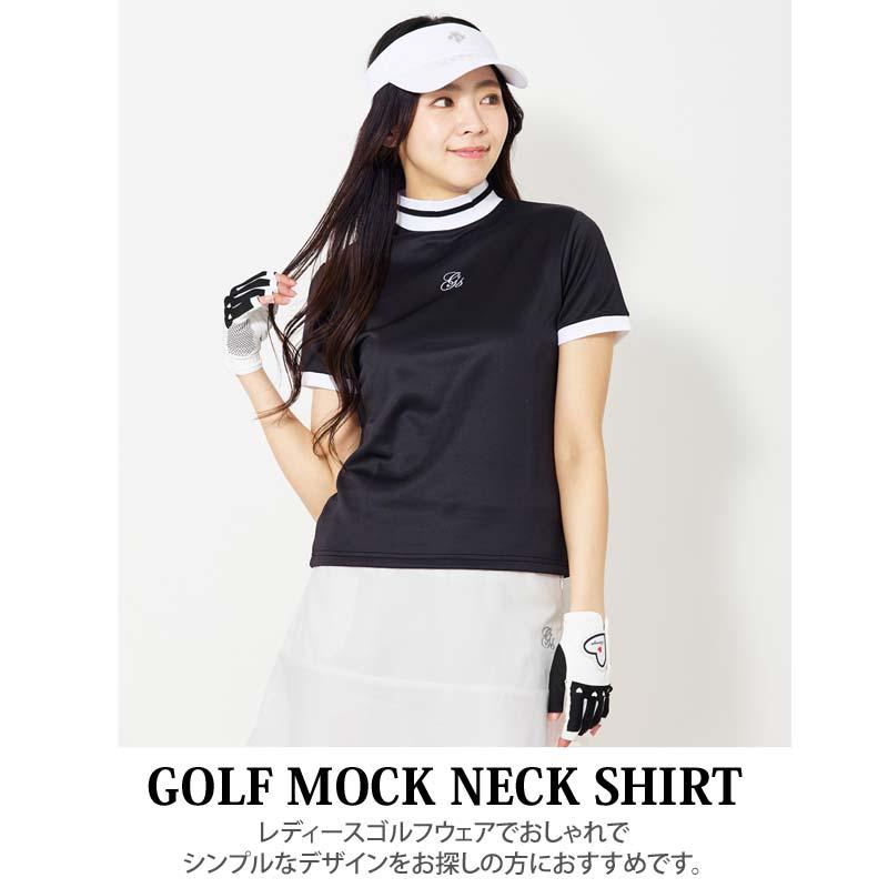 ゴルフウェア レディース モックネック gs GOLF ポロシャツ ハイネック