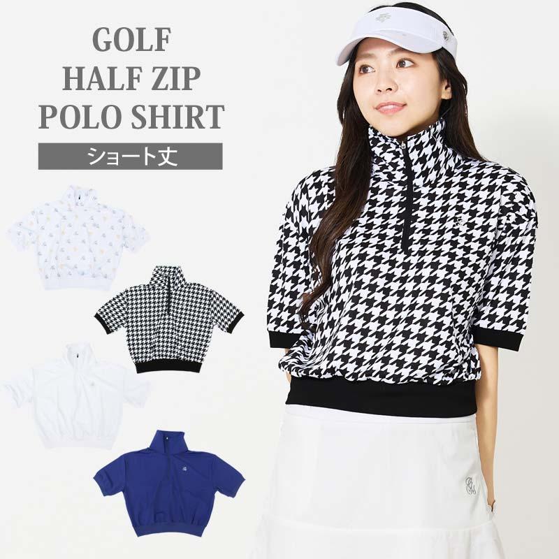 ゴルフウェア レディース gs GOLF ハーフジップ リブトップス