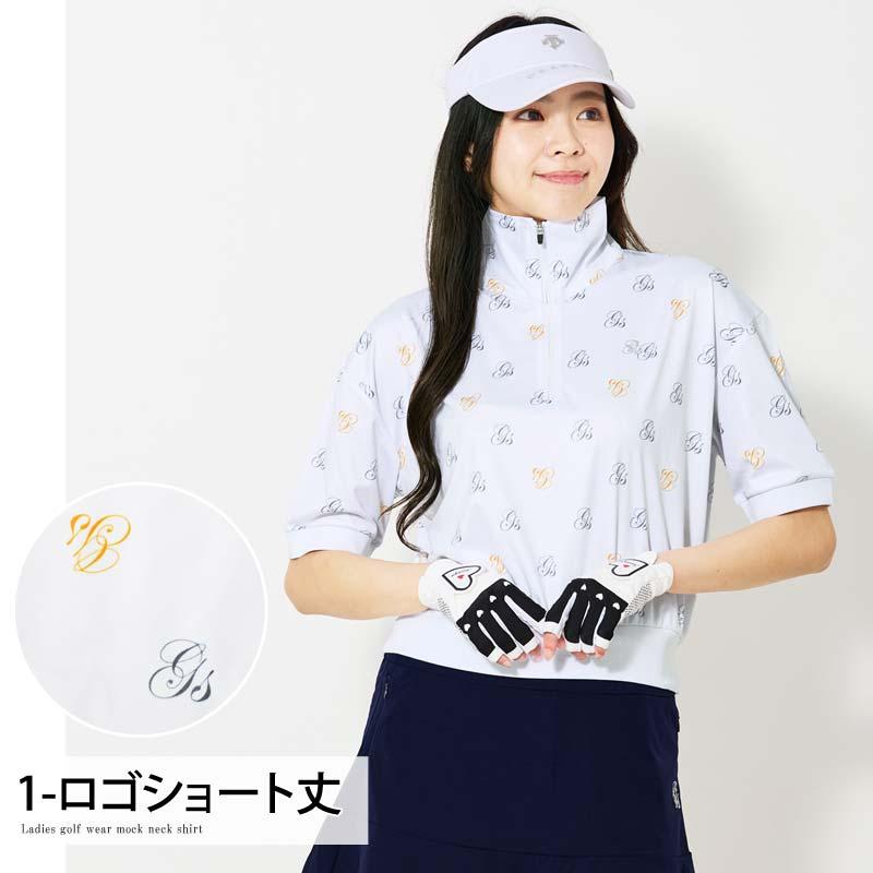 ゴルフウェア レディース gs GOLF ハーフジップ リブトップス