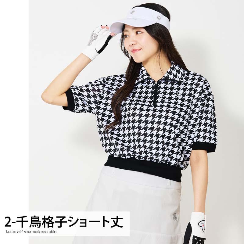 ゴルフウェア レディース gs GOLF ハーフジップ リブトップス