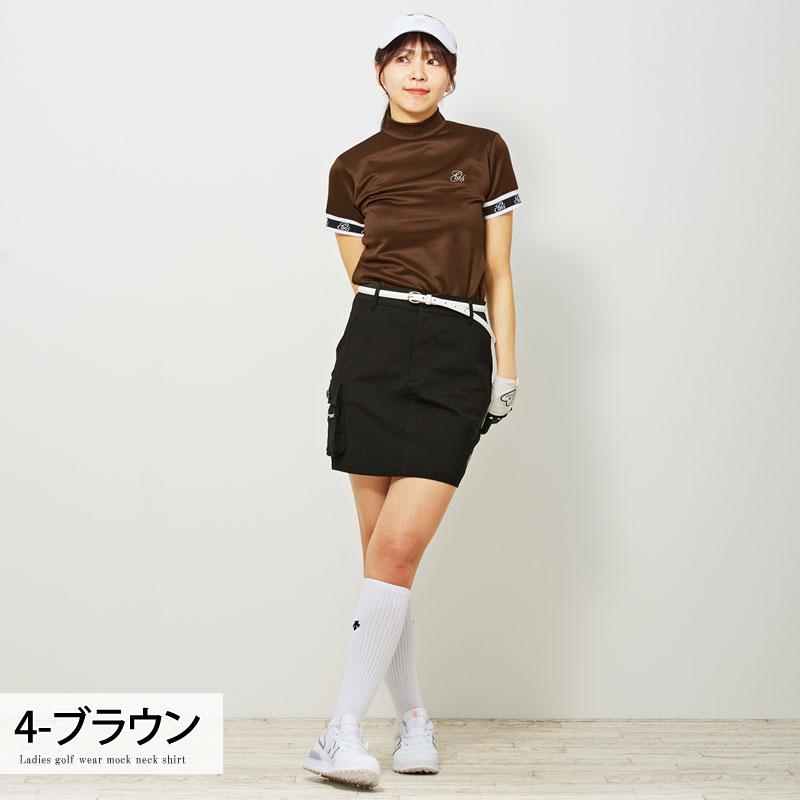 ゴルフウェア レディース モックネック gs GOLF ポロシャツ ハイネック