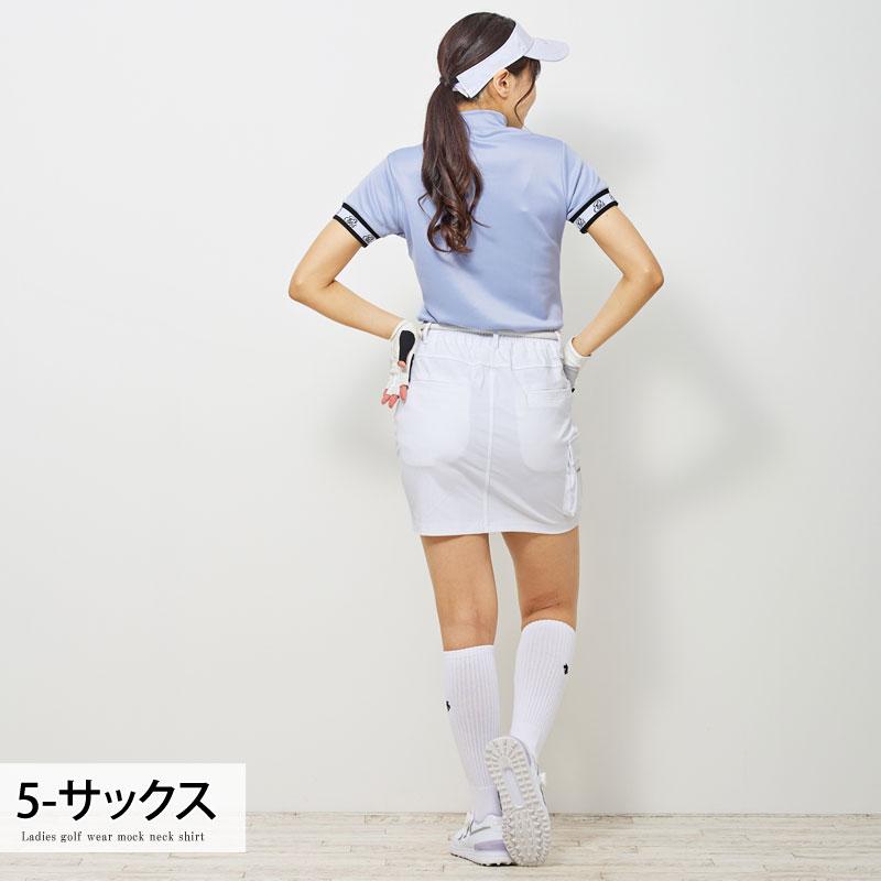 ゴルフウェア レディース モックネック gs GOLF ポロシャツ ハイネック