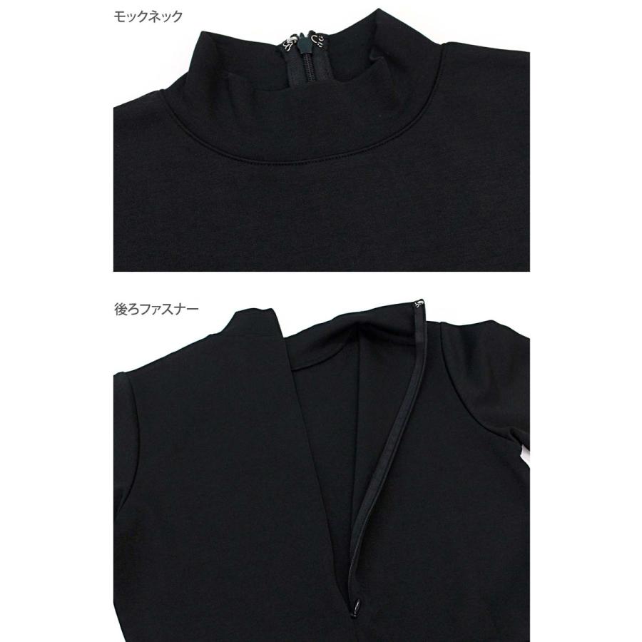 ゴルフウェア レディース ワンピース モックネックシャツスカート上下
