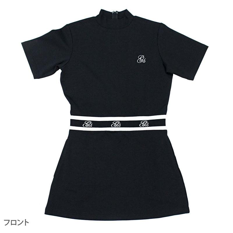 ゴルフウェア レディース ワンピース モックネックシャツスカート上下