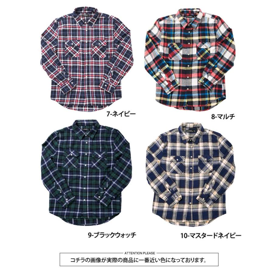 チェックシャツ メンズ ネルシャツ カジュアルシャツ 柄 先染め ビエラ