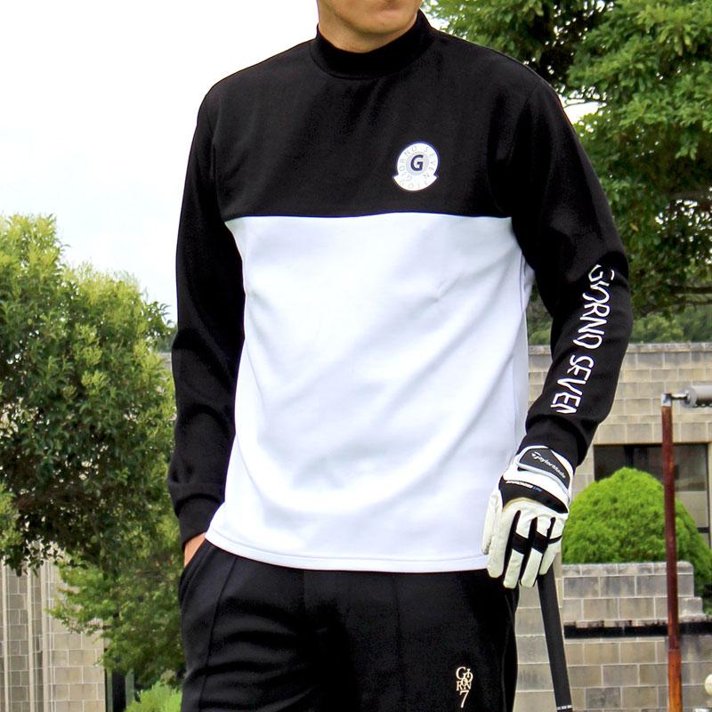 ゴルフ モックネックシャツ ハイネックTシャツ メンズ ゴルフウェア