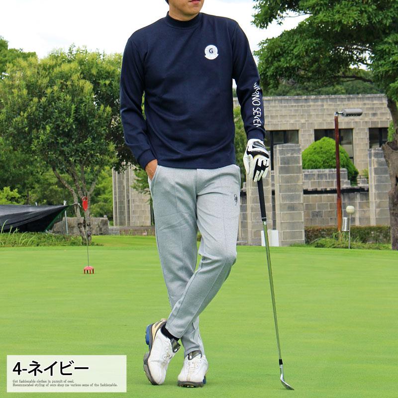 ゴルフ モックネックシャツ ハイネックTシャツ メンズ ゴルフウェア
