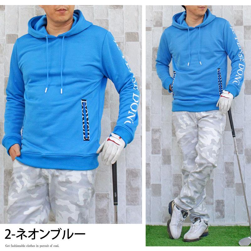 ゴルフ パーカー トレーナー メンズ ゴルフウェア トップス ロゴ