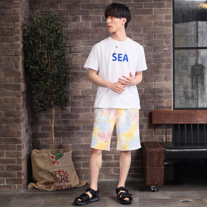 メンズショートパンツ ショーツ ハーフパンツ タイダイ柄 スウェット