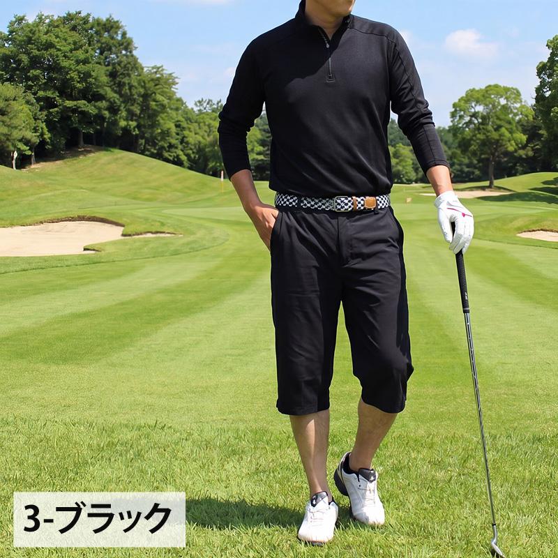 接触冷感 ゴルフパンツ ハーフパンツ メンズ 伸縮 ストレッチ ゴルフ