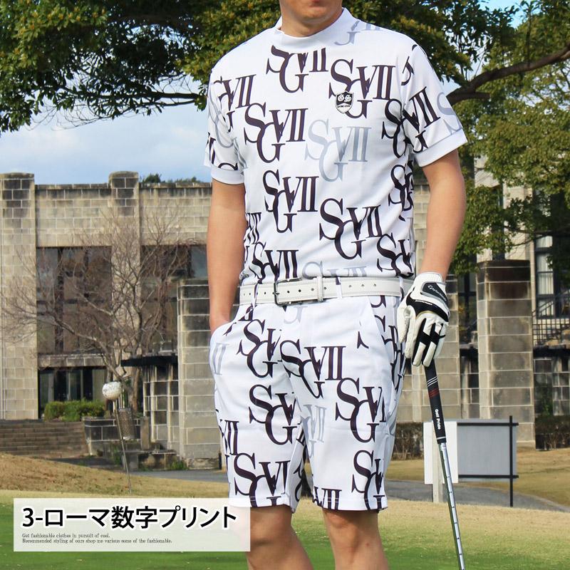 ゴルフウェア セットアップ 上下 メンズ モックネックシャツ GIORNO