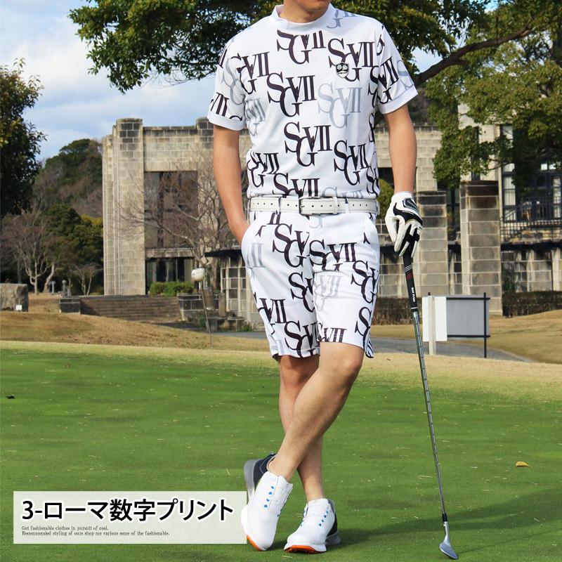 ゴルフウェア セットアップ 上下 メンズ モックネックシャツ GIORNO