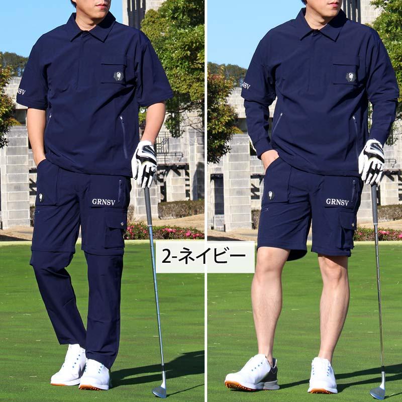 ゴルフウェア 4WAY 上下セットアップ メンズ ゴルフパンツ GIORNO