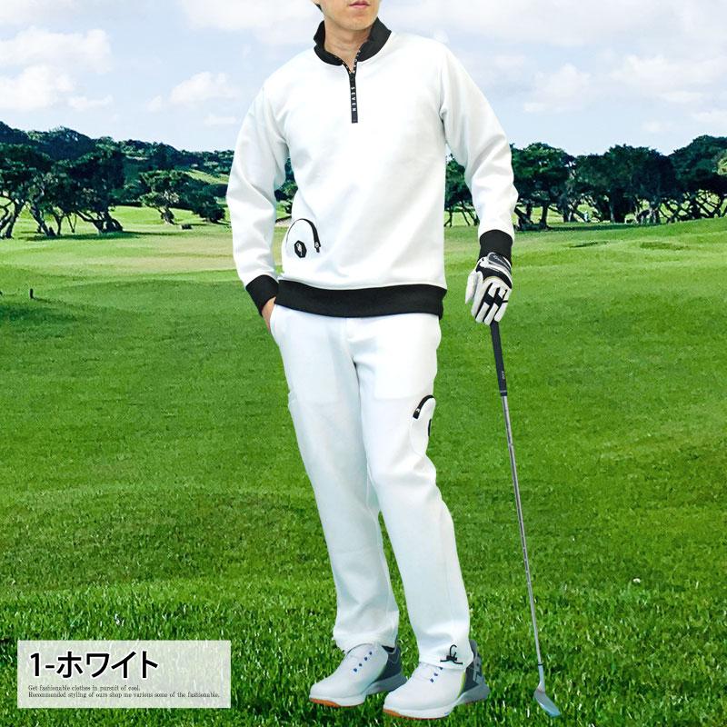 PING セットアップ 上下 ゴルフウェア シャツ ジョガー パンツ セット ゴルフウェア メンズ 上下セットアップ GIORNO SEVEN ジョルノ