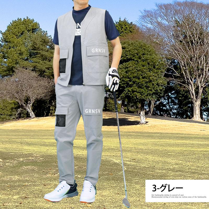 新品 ラッセルノ ゴルフ セットアップ 上下セット ベスト パンツ サイズ4 ゴルフセットアップ メンズ 多機能 上下セット ゴルフウェア GIORNO