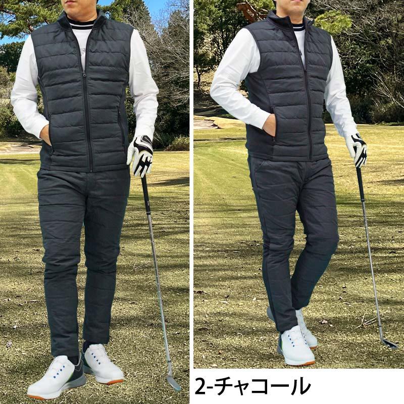 ゴルフウェア セットアップ メンズ 上下セット ダウンベスト ゴルフ
