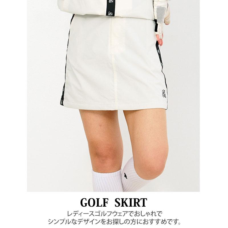 ゴルフスカート レディース ゴルフウェア gs GOLF ロゴテープ使い