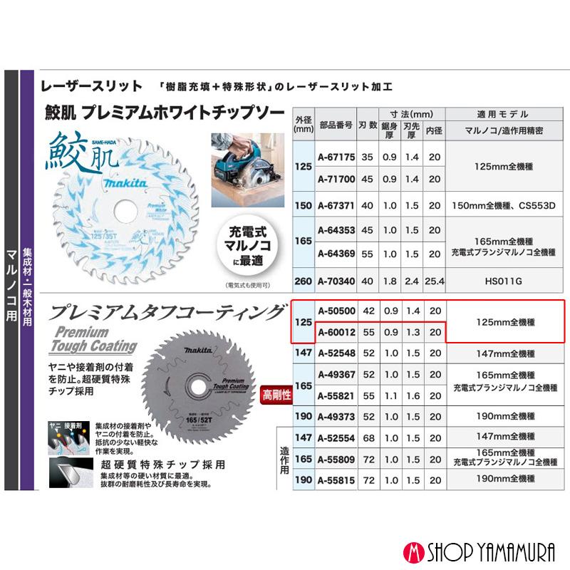 【正規店】 【チップソー20枚セット】 まとめ買い マキタ マルノコ用チップソー A-50500 外径125mm 刃数42 プレミアムタフコーティング 福袋_2