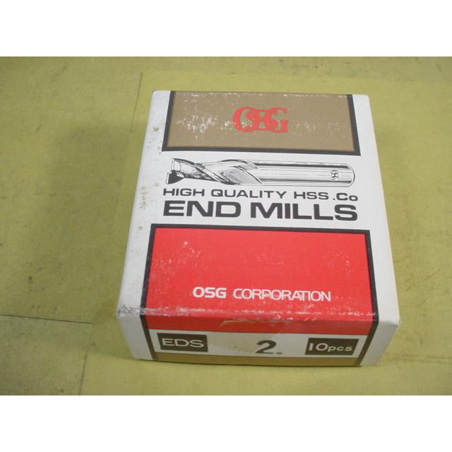 OSG EDS ф10 (２枚刃) 10本 エンドミル 2.0Φ2枚刃*10本入 エンドミル OSG EDS 新古品 Eセット : 中古工具の特