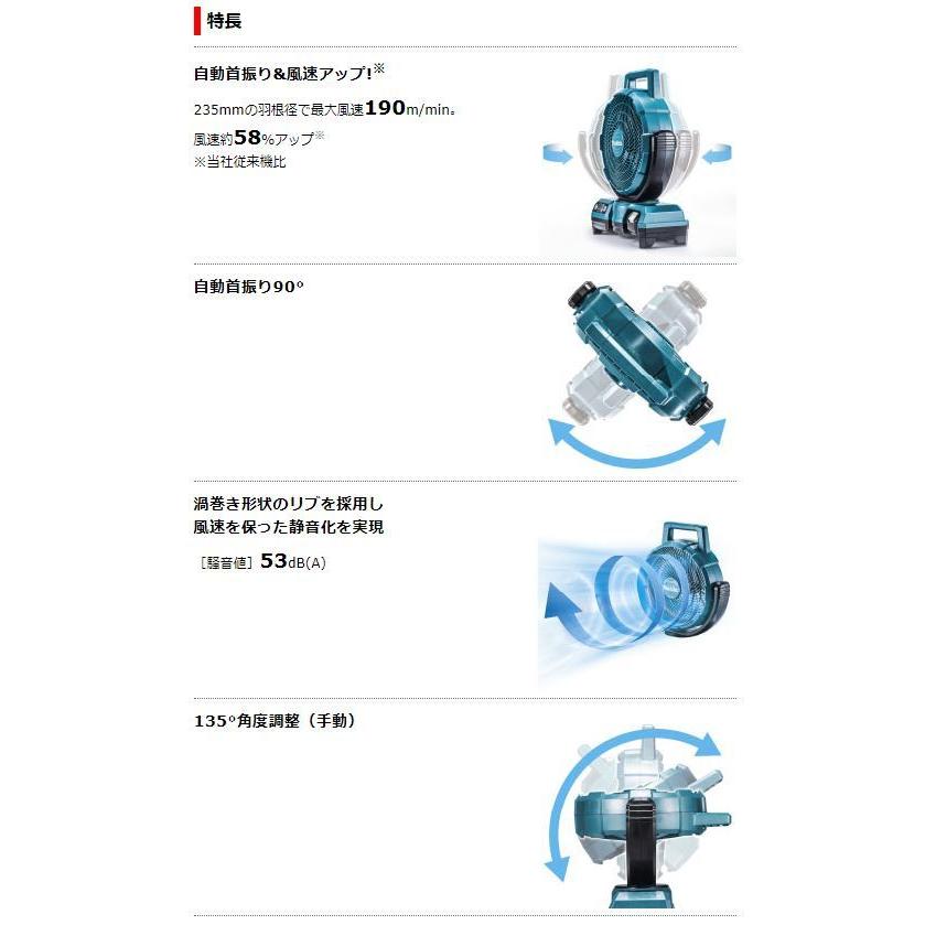 マキタ 10.8V充電式ファン CF202DZW (白) 本体のみ☆ : TOOL FOR U
