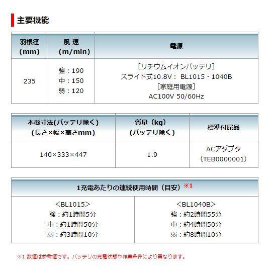 マキタ　10.8V充電式ファン　CF202DZW　(白)　本体のみ★｜tool4u｜04