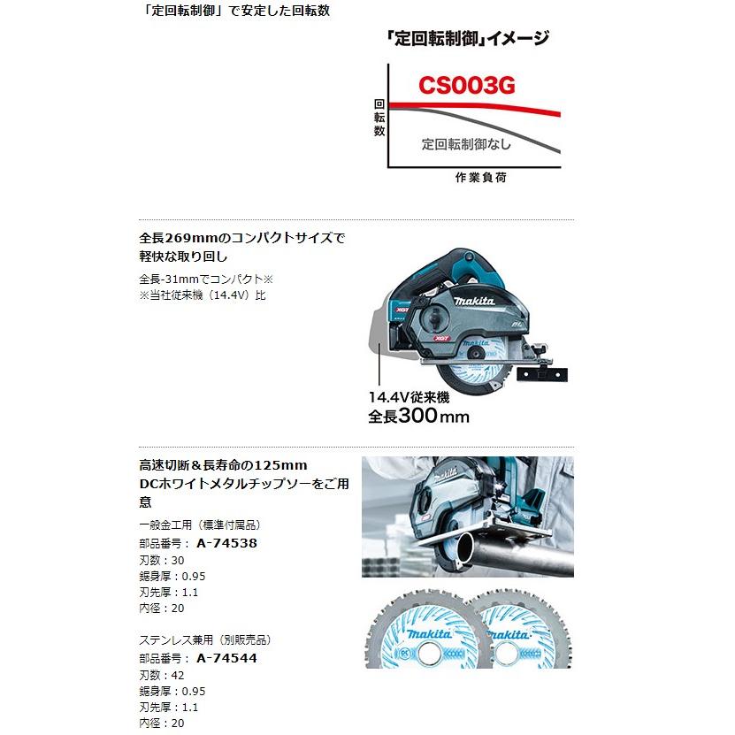 マキタ 40V充電式チップソーカッタ CS003GZ 本体のみ※バッテリ マキタ 40V充電式チップソーカッタ CS003GZ 本体のみ※バッテリ