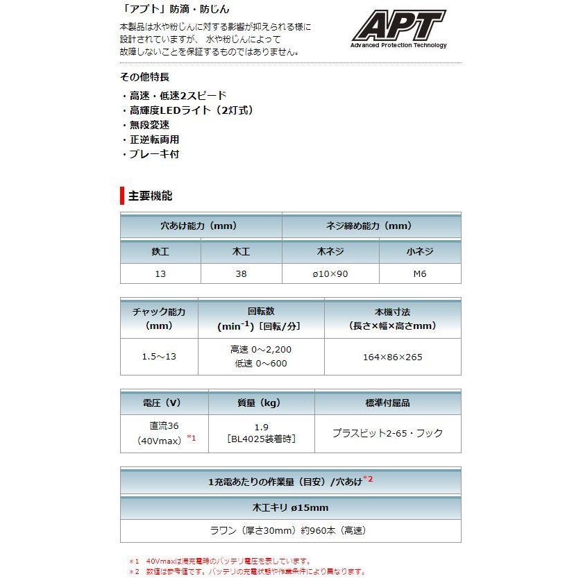 マキタ　40V充電式ドライバドリル　DF002GRDXB　(黒)★ |  | 04