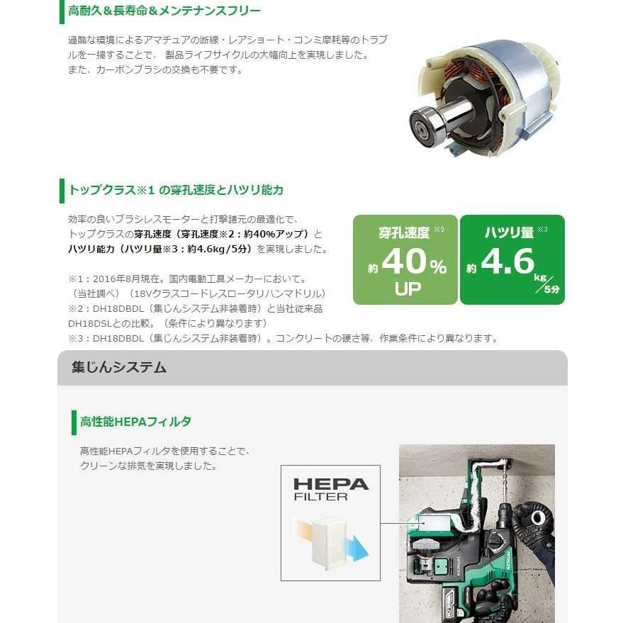 特別セール品 HiKOKI ハイコーキ 18V コードレス ハンマドリル SDSプラスシャンク 集じんシステム 非対応 小型軽量タイプ 最大穴あけ能力コンクリート18mm DH18DPB 2XP 蓄電池2個 充電器 ケース付き fucoa.cl 特別セール品 HiKOKI ハイコーキ 18V コードレス ハンマドリル SDSプラスシャンク 集じんシステム 非対応 小型軽量タイプ 最大穴あけ能力コンクリート18mm DH18DPB 2XP 蓄電池2個 充電器 ケース付き fucoa.cl